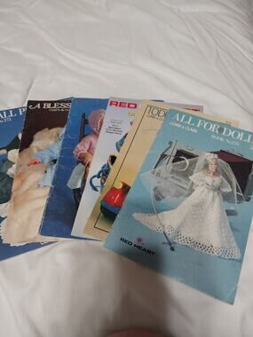 Lot of 6 Vintage Crochet Baby Instruction Booklets For Many Occasions